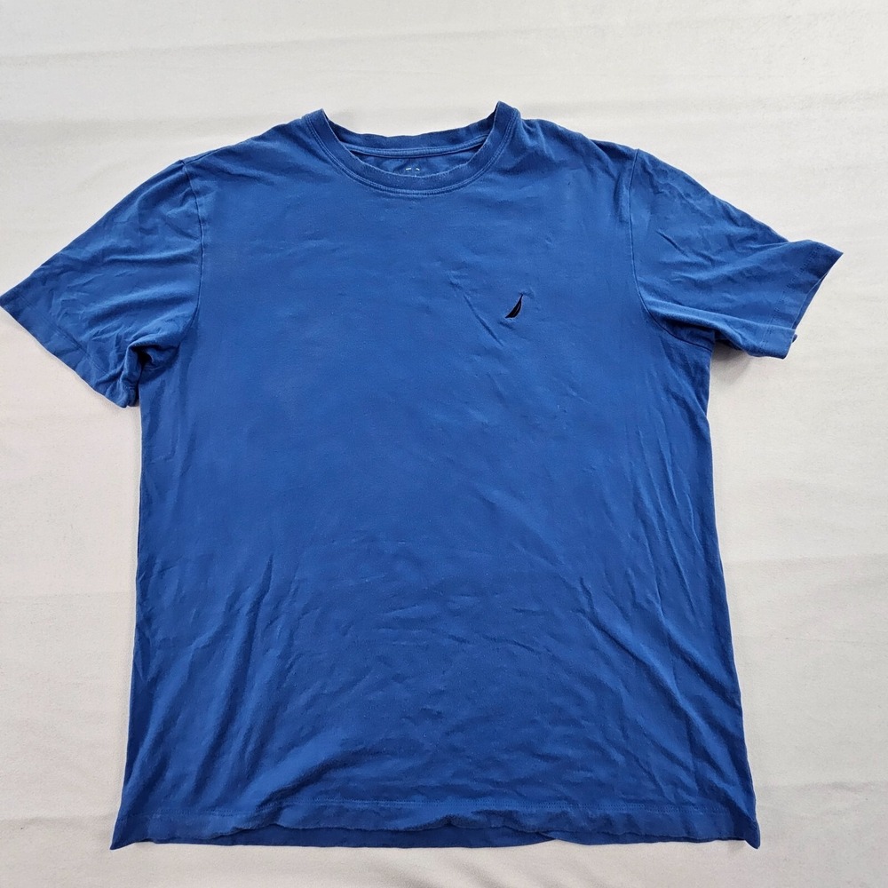 Nautica Blue Short Sleeve Cotton T-Shirt Men's M